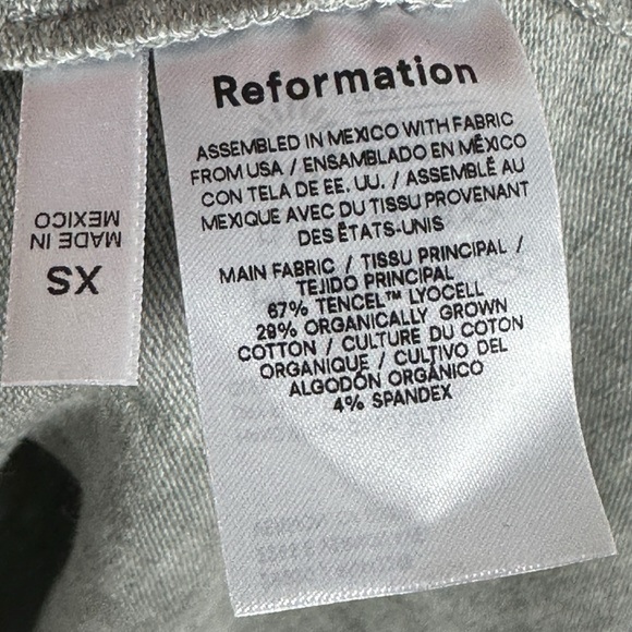 Reformation Grey Turtleneck Sweater Dress Size XS Apsen Long Flare Sleeves Knit - Picture 6 of 14